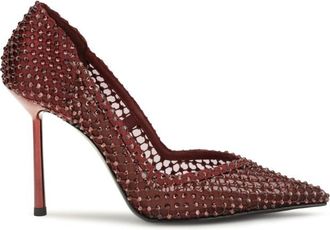 Le Silla Burgundy Embellished Gilda Pumps