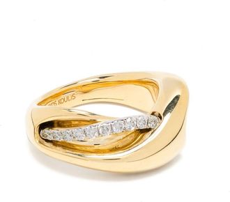 Nikos Koulis Anello in oro giallo 18kt con diamanti