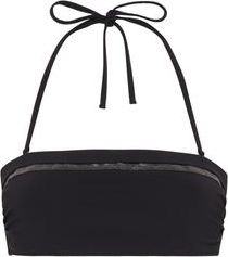 Brunello Cucinelli Bikini bandeau top with monili in Black at Nordstrom, Size 48 It