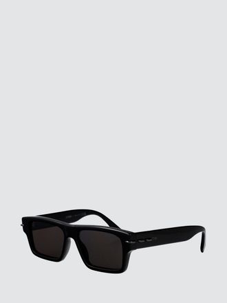 Fendi Occhiali da sole rettangolari in acetato con logo a contrasto