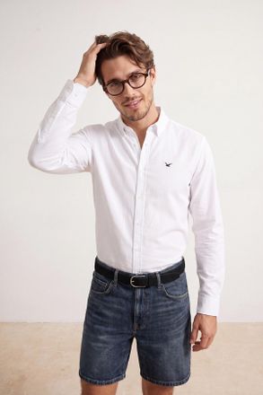 Trendyol MAN Heren Wit Effen Lang Regular fit Overhemden