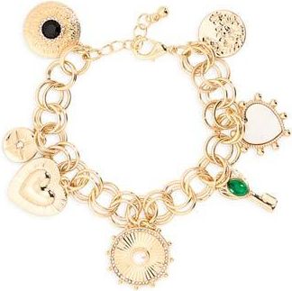 Nordstrom Rack Eclectic Charm Bracelet in Gold Multi at Nordstrom Rack