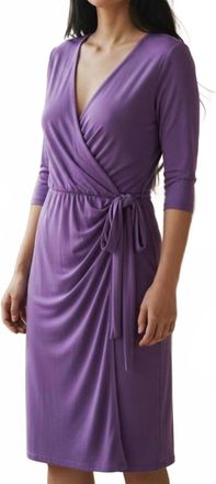 Ralph Lauren Wrap Mini Dress In Lavender