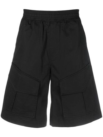 Neil Barrett elasticated-waistband bermuda shorts - men - Modal/Polyester/Polyurethane - 50 - Black