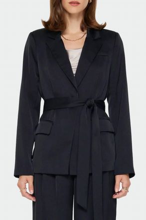 Current Air Silky Tailored Jacket In Black