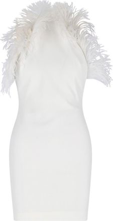 The Attico Mini Feather Dress - White