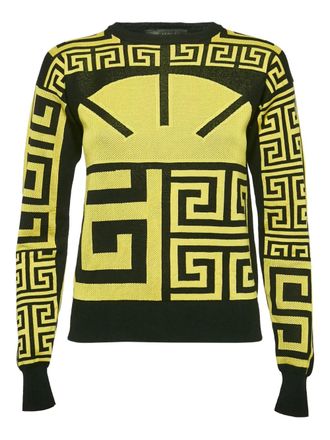 Versace Top con motivo Greca - Giallo