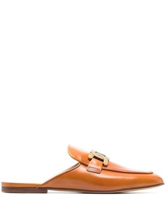 Tod's Kate leather mules - women - Calf Leather/Calf Leather/Calf Leather - 39.5 - Brown