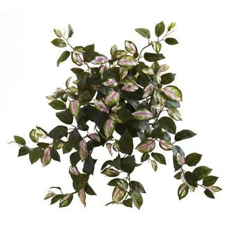 Nearly Natural 21-in Hoya Hanging Bush in Lavender/green at Nordstrom