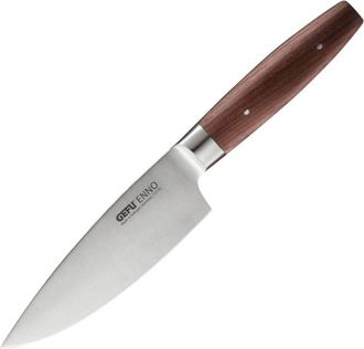 GEFU Cuchillo de cocina enno 15 cm en acero y madera de nogal