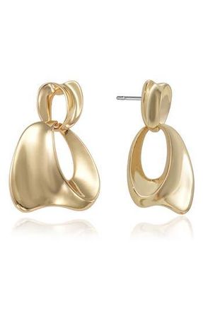 Ettika Ribbon Drop Earrings in Gold at Nordstrom Rack