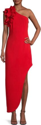 Elliatt Womanism Asymmetric Hem Dress In Scarlet