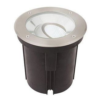 Netlighting Hoxton Outdoor 16.5W LED Recessed Ground Light Brushed Stainless Steel IP67 4000K in Grey