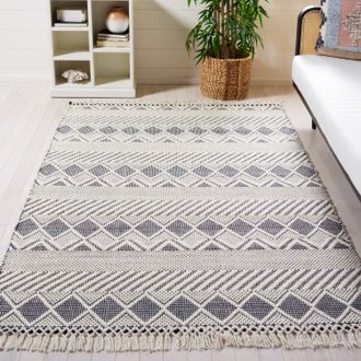 Safavieh Natura Hand Made Area rug, Ivory / Charcoal Bohemian Style Non-Shedding