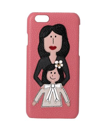 Dolce & Gabbana Dolce & Gabbana iPhone 6 Telefoonhoes in Roze Leer