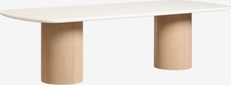 Sklum Mesa De Comedor Rectangular En Cemento Y Madera De Acacia Sharpay Sklum 270 X 110 Cm