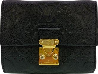 Louis Vuitton Black Monogram Empreinte Wallet (Tri-Fold) (Pre-Owned)