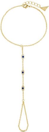 Sterling Forever Arielle Cubic Zirconia Hand Chain in Gold at Nordstrom