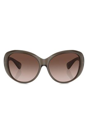 Oliver Peoples Maridan 62mm Oversize Round Sunglasses in Taupe at Nordstrom