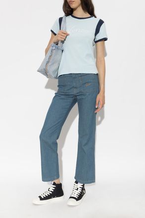 Kenzo T-shirt With Logo, Womens, Blue