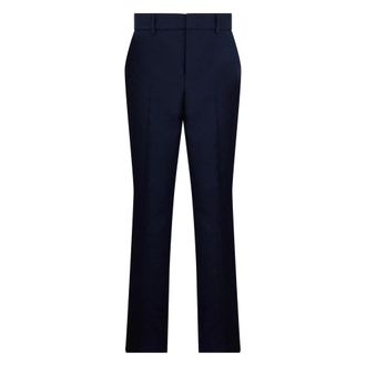Gucci Katoenen gabardine broek - Dames - Slim Fit Broeken - Blauw - M - Katoen - Broeken