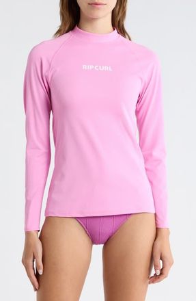 Rip Curl Classic Surf Long Sleeve Rashguard in Fushia at Nordstrom, Size Xx-Large