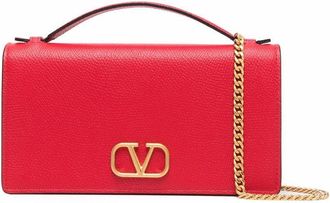 Valentino Garavani Vlogo Signature Leather Wallet On Chain-Donna