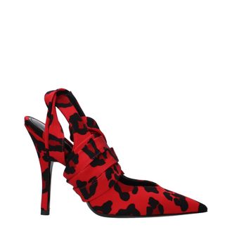 The Attico Red Fabric Womens Pumps