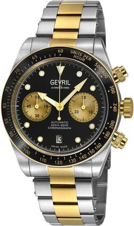 Gevril Group Barclay Chronograph Automatic Black Dial Mens Watch 46723B