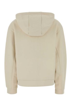Moncler Womens Ivory Cotton Blend Oversize Sweatshirt 052 Exterior: Polyester Felpe