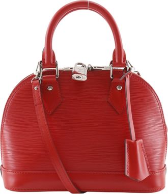 Louis Vuitton Alma Epi Leather Red Leather Handbag (Pre-Owned)