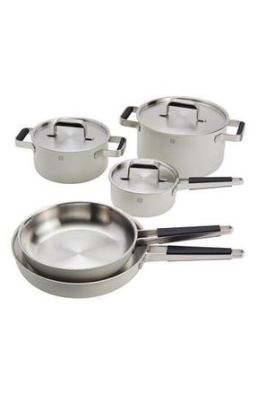 Zwilling Pure 8-Piece Stainless Steel Ivory Cookware Set in Ivory White at Nordstrom Rack