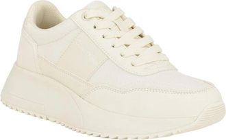 Calvin Klein Pippy Sneakers Womens White Lace Up Lifestyle Shoes LION133