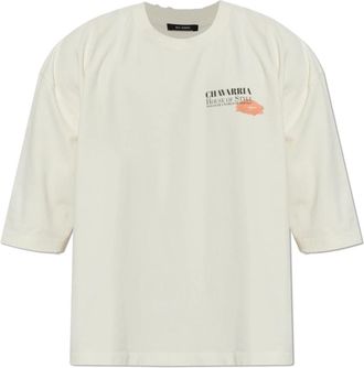 Willy Chavarria Total Transformation Buffalo Tee - Heren - T-shirts - Wit - XL - Katoen - Tops