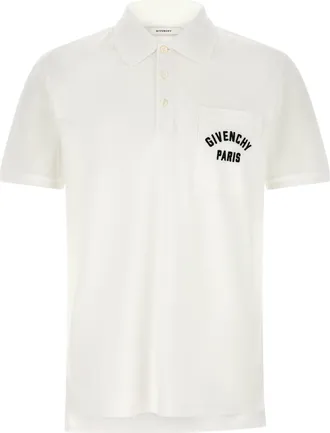Givenchy White Cotton Polo Mens Shirt
