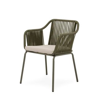 Koketto Home Silla de exterior verde con cojin con patas verde