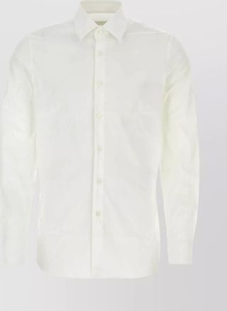 Prada stretch poplin shirt with cuff sleeves