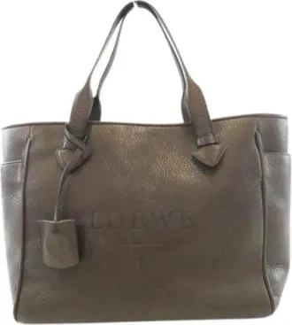 Loewe Pre-owned Tote Bag - Dames - Vintage Shopper - Bruin - ONE Size - Leer - Vintage