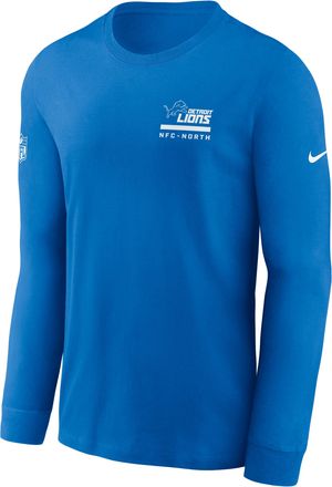 Nike Detroit Lions Sideline Team Issue Nike Mens Dri-FIT NFL Long-Sleeve T-Shirt in Blue | 02EW45A9J-2ZH