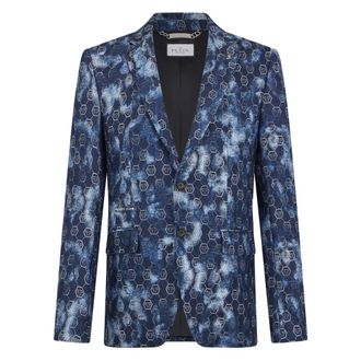 Philipp Plein Heren, Jassen, Blauw, Maat: M