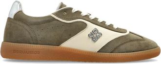 Dsquared2 Schoenen, Dames, Groen, 39 1/2 EU, Leer, Boxer Sneakers