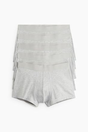 H&M 5er-Pack Kurze Trunks mit Lycra - Graumeliert