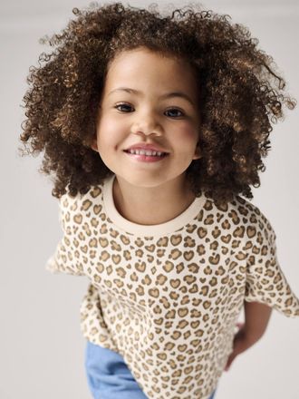 Vertbaudet Cropped T-Shirt für Mädchen beige