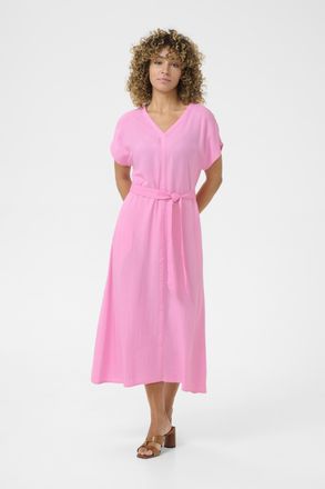 Cream Jurk A-shape pink