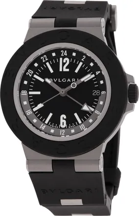 Bulgari Titanio GMT Automatic Black Dial Watch 104300