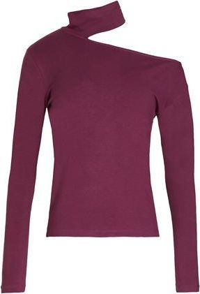 8 by YOOX VISCOSE CUT-OUT L/SLEEVE TOP