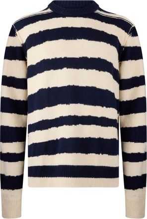Diesel Round-neck Knitwear, male, Black, Size: L Elegant Striped Sweater