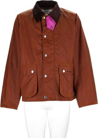 Barbour X Paul Smith Brown Corduroy Collar Waxed Cotton Jacket