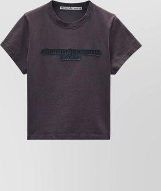 Alexander Wang cotton logo-embroidered jersey t-shirt