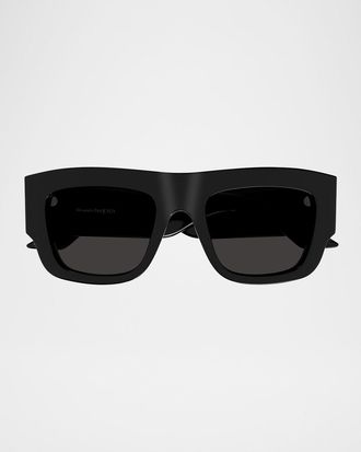 Alexander McQueen Men & apos;s Acetate Rectangle Sunglasses